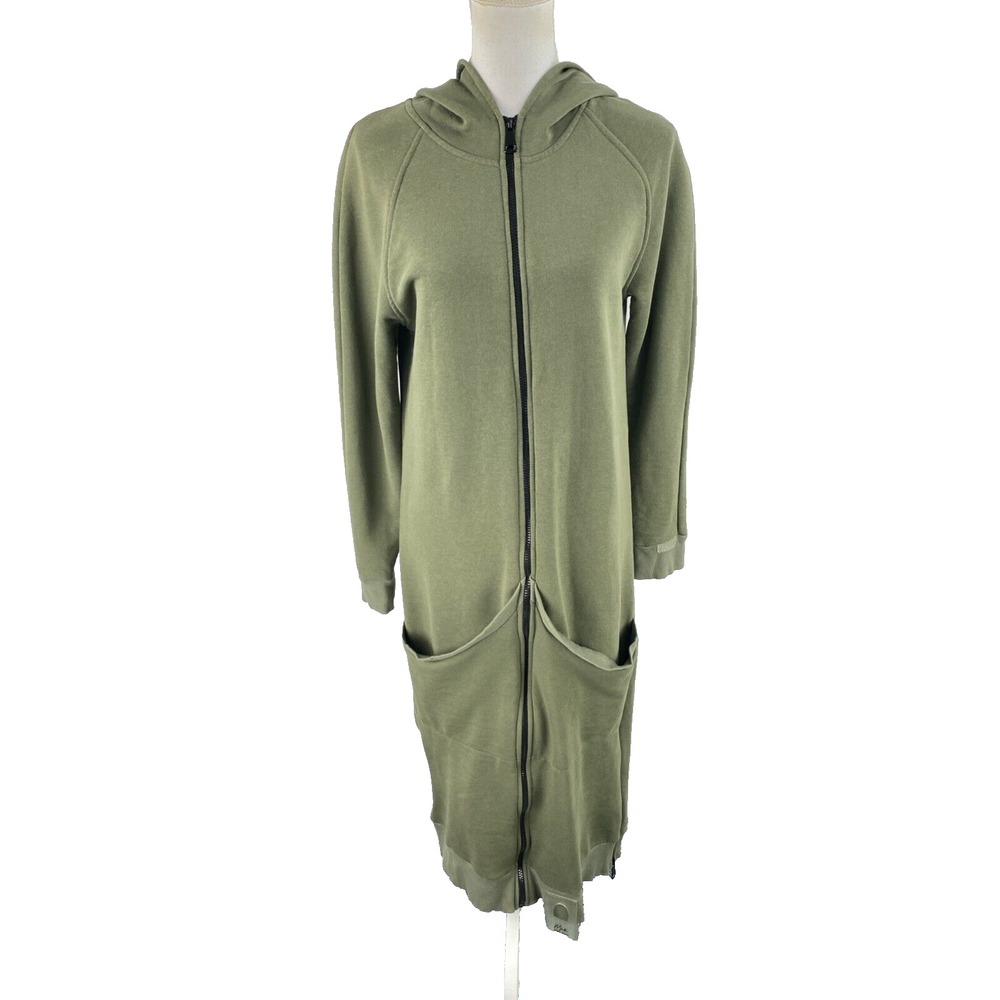 Miss City Official OS Long Full Zip Hoodie Sweatshirt Jacket Olive Tunic Lagen‎